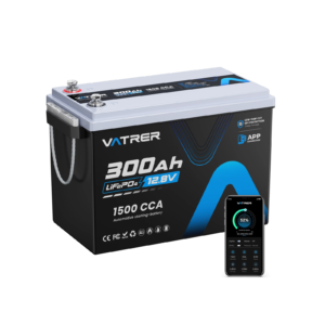 vatrer 12v 300ah bluetooth dual purpose lithium battery with 1500 cca 1 pack
