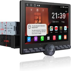 atoto a5lg110pt 10.1" qled floating single & double din head unit, wireless carplay & android auto, dual hdmi, physical buttons, ai dsp, gps,