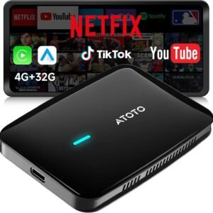 atoto cb4b wireless carplay adapter, car smart box with dual wifi, dual bluetooth, ai drivechat, 4g+32g – supports netflix/youtube/128gb tf card, atoto cb4b wireless carplay adapter, car smart box with dual wifi, dual bluetooth, ai drivechat, 4g+32g – supports netflix/youtube/128gb tf card,