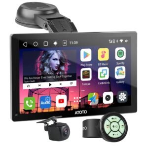 atoto p9 ai voice support, 4g lte wifi android digital media receivers, 4g+32g wireless carplay & android auto car stereo, 7inch qled, dual bt, gps atoto p9 ai voice support, 4g lte wifi android digital media receivers, 4g+32g wireless carplay & android auto car stereo, 7inch qled, dual bt, gps