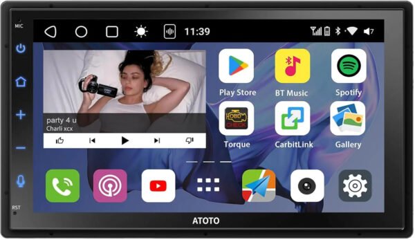 atoto s8g2b74ms 7" double din car stereo qled touchscreen, gps tracking, lrv, scvc, 4g+32g