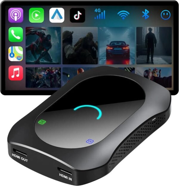 atoto cb7satn 8 in 1 ai box – wireless carplay & android auto, android desktop, hdmi in/out, wi fi, 4g lte, drivechat (chatgpt), dual bt iot hub