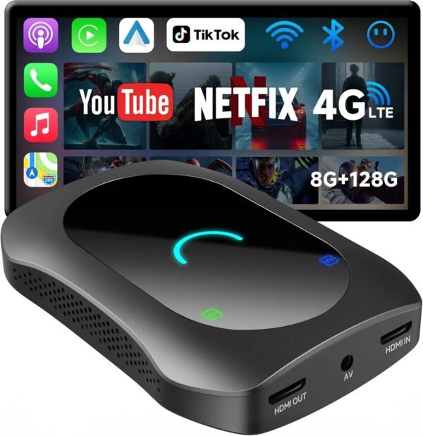 atoto magic ai box – wireless carplay & android auto adapter, full android os, 8gb+128gb car video box with hdmi in/out, 4g lte, dual bt, drivechat atoto magic ai box – wireless carplay & android auto adapter, full android os, 8gb+128gb car video box with hdmi in/out, 4g lte, dual bt, drivechat