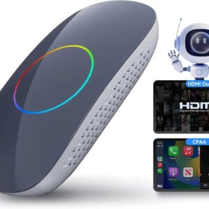 atoto cb4dt gy wireless carplay adapter & magic ai box with hdmi output, wireless android auto, dual band wi fi, split screen multitasking, fast app