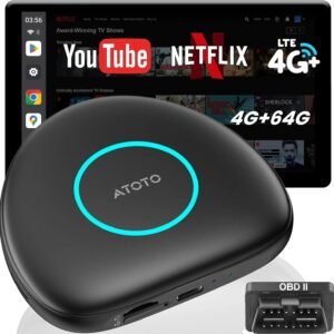 atoto carwave cb6 ai box wireless carplay & android auto adapter with 4g lte, obdii scanner, android os, 4gb+64gb, universal car stereo upgrade, ota atoto carwave cb6 ai box wireless carplay & android auto adapter with 4g lte, obdii scanner, android os, 4gb+64gb, universal car stereo upgrade, ota