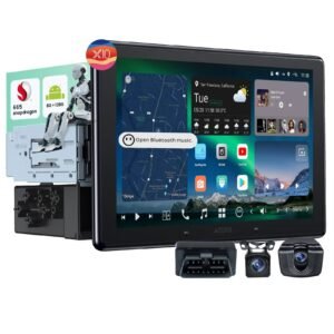 【50% off】x10 8 core 10.1" single & double din android 13 car stereo with 1080p dash cam front and rear +obd2 scanner 4in1, 8+128g floating qled 【50% off】x10 8 core 10.1" single & double din android 13 car stereo with 1080p dash cam front and rear +obd2 scanner 4in1, 8+128g floating qled