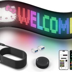 atoto ci viald13 scrolling advertising led signs, ai voice control, programmable led sign,bluetooth app control,13.7" x 4" atoto ci viald13 scrolling advertising led signs, ai voice control, programmable led sign,bluetooth app control,13.7" x 4"