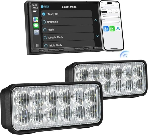 al f14 36w leaprock led light bar work light, 36w, 2 pack, high brightness off road auxiliary lighting