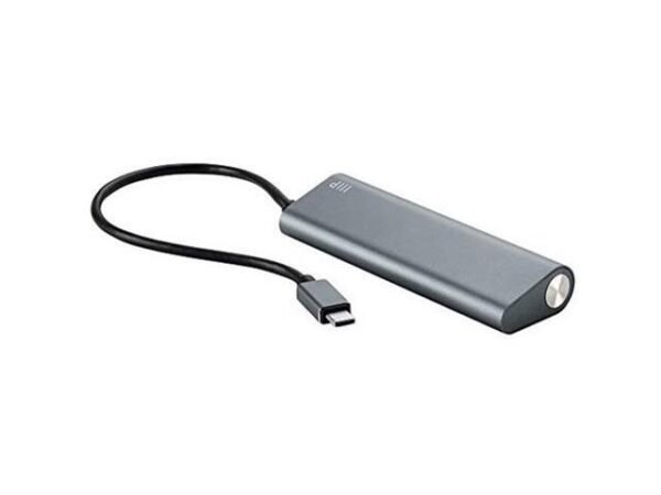 monoprice 4 port usb c hub aluminum, superspeed transfer rates, compatible with apple macbook, google chromebook & more