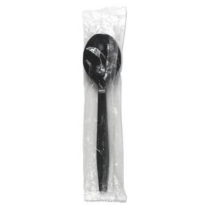 boardwalk bwksshwppbiw heavyweight wrapped polypropylene cutlery, soup spoon