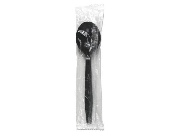 boardwalk bwksshwppbiw heavyweight wrapped polypropylene cutlery, soup spoon