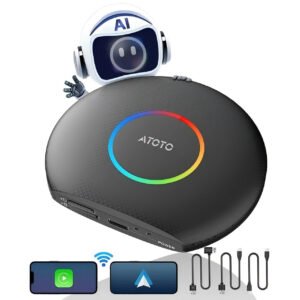 atoto carplay ai box upgrade wireless carplay adapter, plug & play car video box/android ai box with drivechat, gps, compatible with netflix/youtube, atoto carplay ai box upgrade wireless carplay adapter, plug & play car video box/android ai box with drivechat, gps, compatible with netflix/youtube,