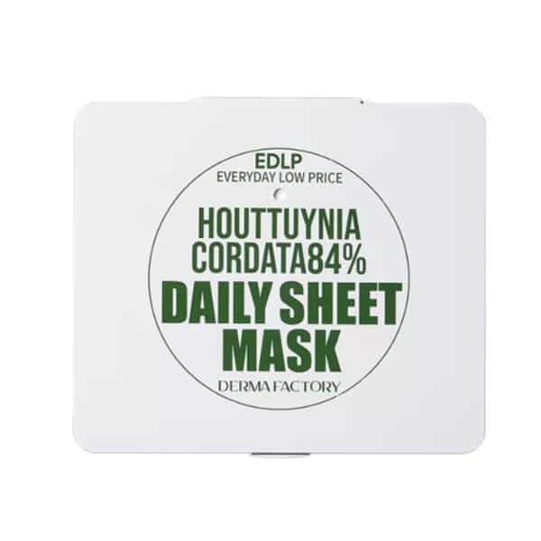 derma factory edlp houttuynia cordata 84% daily sheet mask 1pack (30pcs)