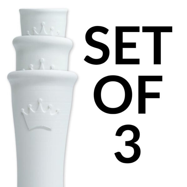 easy fill piping bag holder set of 3 sizes (8 in + 10 in + 12 in) / white