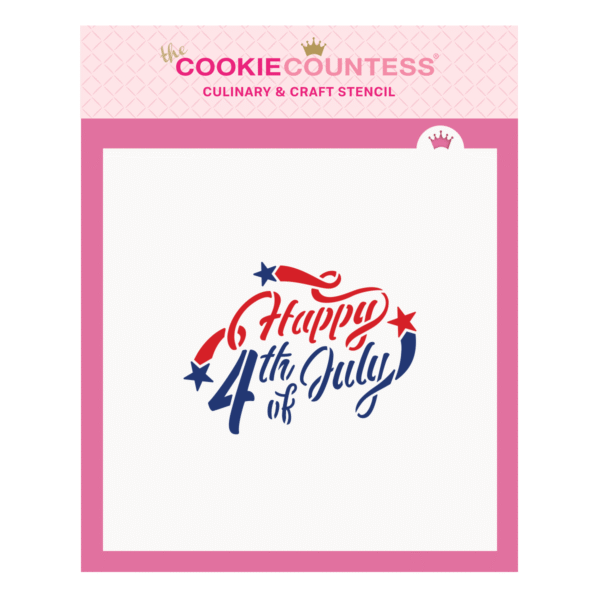 happy 4th of july 2 pc stencil set