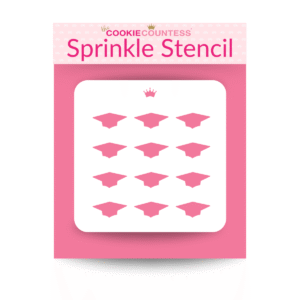 large grad cap sprinkle stencil