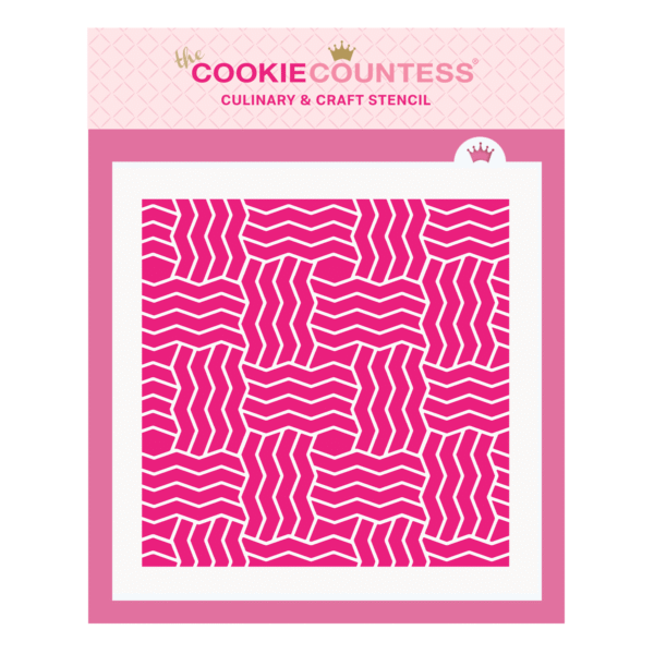 zig zag pattern stencil