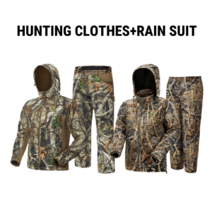 silent water resistant camo hunting suit and waterproof breathable lightweight rain suit bundle s / next camo evos / xl silent water resistant camo hunting suit and waterproof breathable lightweight rain suit bundle s / next camo evos / xl