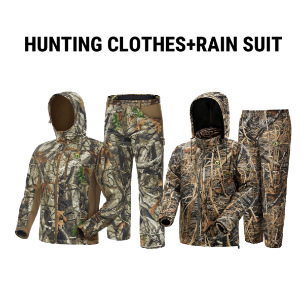silent water resistant camo hunting suit and waterproof breathable lightweight rain suit bundle s / next camo evos / xl silent water resistant camo hunting suit and waterproof breathable lightweight rain suit bundle s / next camo evos / xl