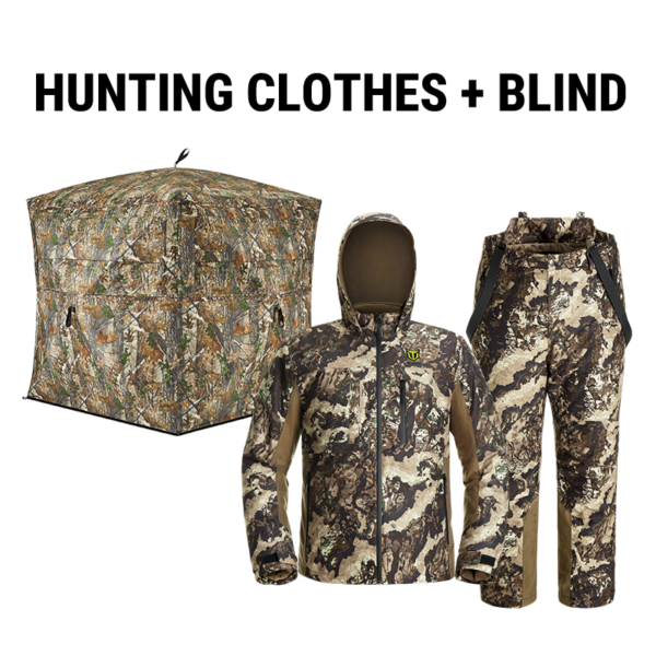 altus stealth silent water resistant hunting suit and visx/vismax see through pop up hunting blind bundle veil whitetail / 3xl / 3 4 person; 300d