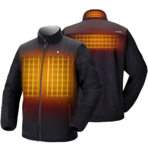 flash sale men’s heated jacket fleece with battery pack, rechargeable coat for hunting (black, camo, size s xxxl) black / men / m