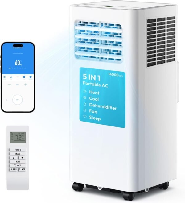 euhomy portable air conditioners 14,000 btu, 5 in 1 portable ac unit up to 650 sq.ft. for bedroom with cool, heat, fan, dehumidifier, sleep, ac units euhomy portable air conditioners 14,000 btu, 5 in 1 portable ac unit up to 650 sq.ft. for bedroom with cool, heat, fan, dehumidifier, sleep, ac units