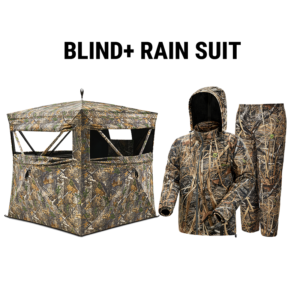 visx/vismax 270 degree 3 full panels see through hunting blind and rain suit bundle 3 4 person; 300d / next camo evos / 3xl visx/vismax 270 degree 3 full panels see through hunting blind and rain suit bundle 3 4 person; 300d / next camo evos / 3xl
