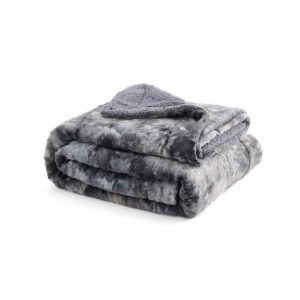 faux fur sherpa fleece blanket grey / throw(50x60) faux fur sherpa fleece blanket grey / throw(50x60)