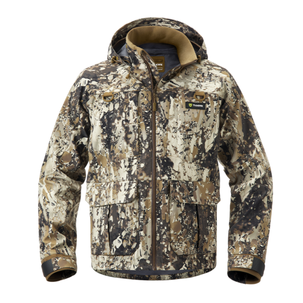 fowlstorm elite tideshell™ duck hunting jacket | men’s waterproof windproof hunting apparel | lightweight waterfowl coat in veil veil avayde / s
