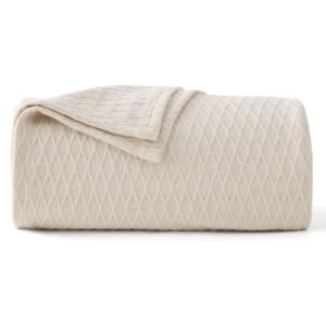diamond texture cooling blanket beige / queen diamond texture cooling blanket beige / queen