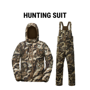 hooded insulated hunting jacket and timberghost tideshell™ silent windproof hunting bibs bundle veil whitetail / l / 2xl