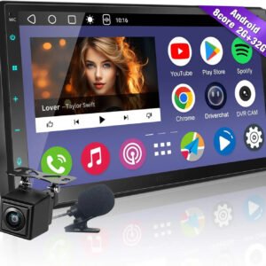 atoto a6g2c7pf 7" double din car stereo with backup camera, 8 core android head unit, fully laminated screen, wireless carplay & android auto,