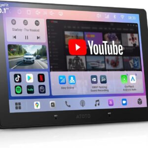 atoto s84g211p 10.1" qled ai chatgpt double din car stereo – wireless carplay & android auto, 4gb+64gb, 4g/wi fi/dual bluetooth/usb, 4v rca,