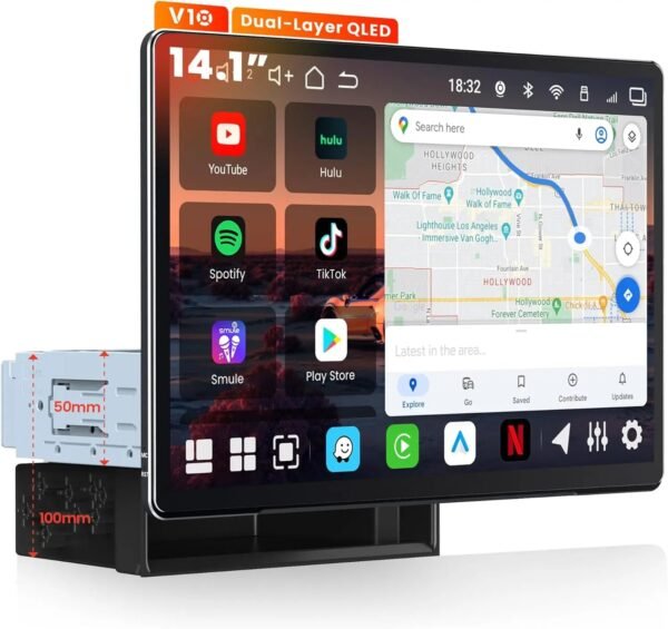 atoto v10g141oc 14.1" qled android double din car stereo, 6gb+128gb, 4g lte, in car karaoke, pro dsp with 4v pre outs, 4 channel dash cam recording, atoto v10g141oc 14.1" qled android double din car stereo, 6gb+128gb, 4g lte, in car karaoke, pro dsp with 4v pre outs, 4 channel dash cam recording,