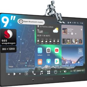 atoto x10g209e 9" double din car stereo, 8g+128g android head unit, wireless carplay & android auto, chatgpt ai control, gps tracking, dual