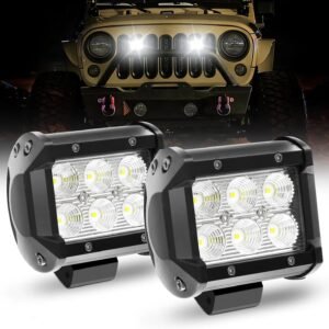 atoto al 4in6 18w leaprock 4” led work lights 18w flood beam, smart app controlled off road driving lights with carplay & android auto support,