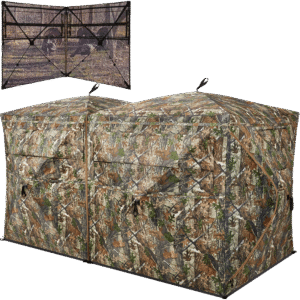 vistrilogy 4 6 person see through deer turkey hunting ground blinds camouflage / 300d vistrilogy 4 6 person see through deer turkey hunting ground blinds camouflage / 300d