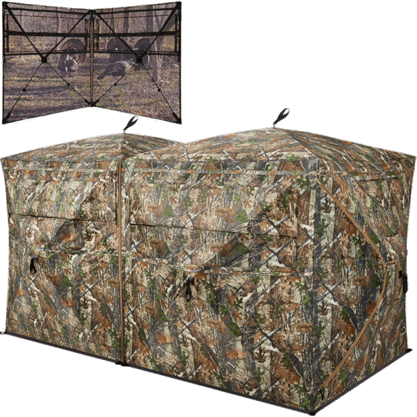 vistrilogy 4 6 person see through deer turkey hunting ground blinds camouflage / 300d