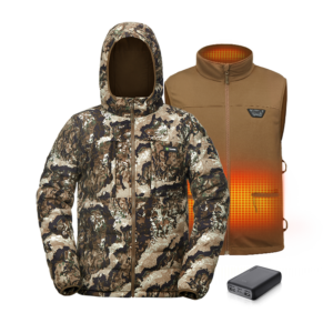 flash sale uniheat 3 in 1 hooded deerhunter heated jacket for hunting veil whitetail / 3 in 1 system / 2xl