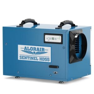 alorair sentinel hd55 commercial dehumidifiers for basements with drain hose, blue alorair sentinel hd55 commercial dehumidifiers for basements with drain hose, blue