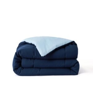 premium down alternative comforter navy blue / twin xl