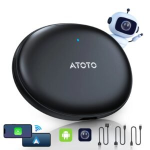 atoto ad5a wireless carplay & android auto adapter, 2026 upgraded plug & play carplay ai box, supports youtube, dual wi fi and chatgpt atoto ad5a wireless carplay & android auto adapter, 2026 upgraded plug & play carplay ai box, supports youtube, dual wi fi and chatgpt