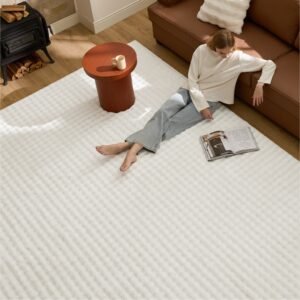 bubble flannel area rug coconut white / 3'x5' bubble flannel area rug coconut white / 3'x5'