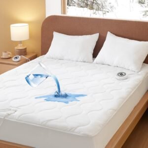 waterproof cotton heated mattress pad twin / white waterproof cotton heated mattress pad twin / white