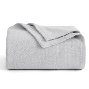 100% cotton herringbone woven blanket cool grey / twin xl 100% cotton herringbone woven blanket cool grey / twin xl