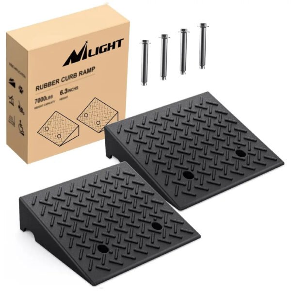 6.3 inch 7000lbs load capacity rise height heavy duty rubber curb ramp (pair) (25% off final checkout) 6.3 inch 7000lbs load capacity rise height heavy duty rubber curb ramp (pair) (25% off final checkout)
