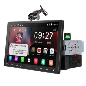 【50cad off】atotomove 10.1" qled android single & double din car stereo with dash cam, 2g+32g wireless carplay android auto floating qled touchscreen