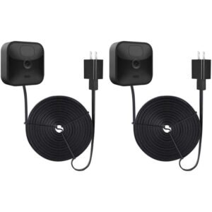 wasserstein power cord for blink outdoor & xt2 / xt camera | 16ft cable | 2 pack