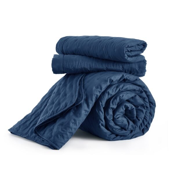 clover ultrasonic quilt set navy / twin clover ultrasonic quilt set navy / twin