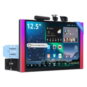 【amazon 50% off】[12.5インチ qled] atotozone ai搭載 シングルdin＆ダブルdin対応アンドロイドナビ車載ステレオ 、8g+128g、フローティングディスプレイオーディオ、7.1.2サラウンドオーディオ、4g lte、ワイヤレスcarplay＆android